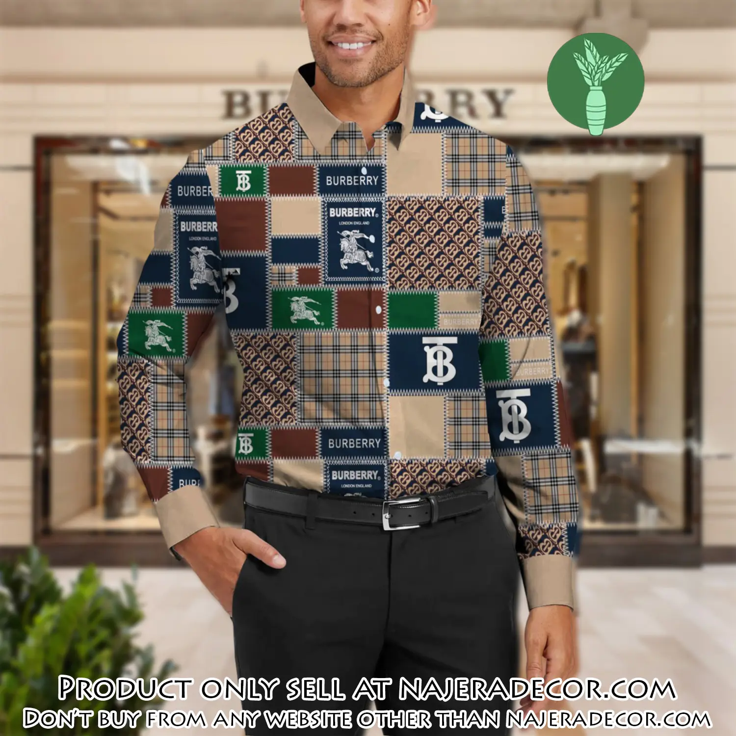 Burberry long sleeves button down shirt for elegant men lsb1006 njr3547310